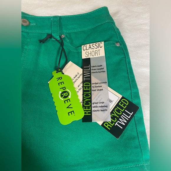 NWT Blue Spice Green Denim Classic Shorts Size 3 Eco Recycled Twill - Picture 2 of 6